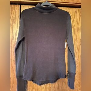 Free People mock neck black shirt